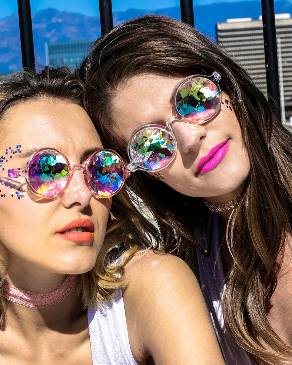 Retro Round Kaleidoscope Glasses - Image 7