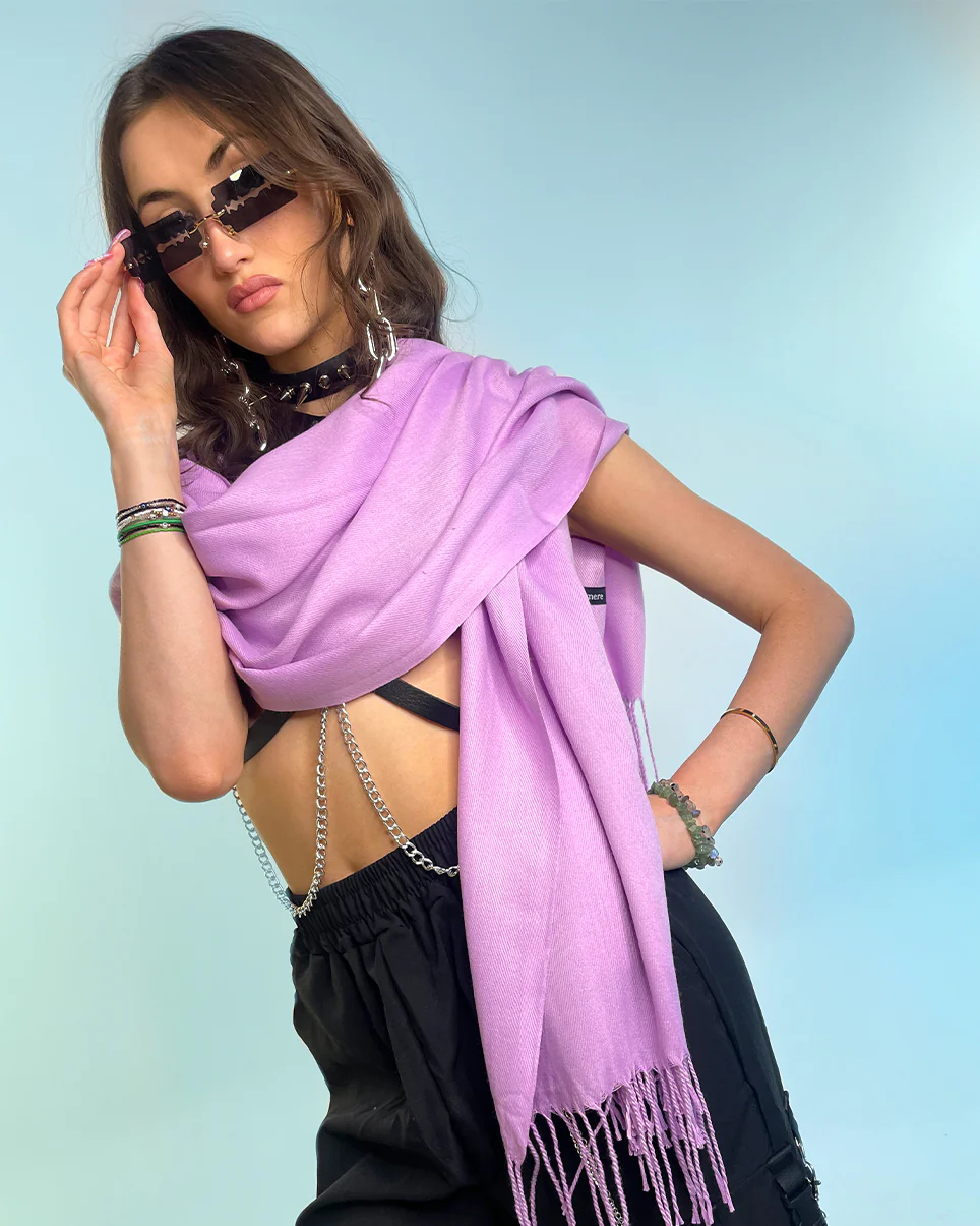 Basic Solid Pashmina Scarf - Image 10