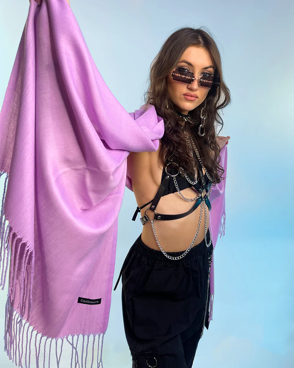 Basic Solid Pashmina Scarf - Image 4