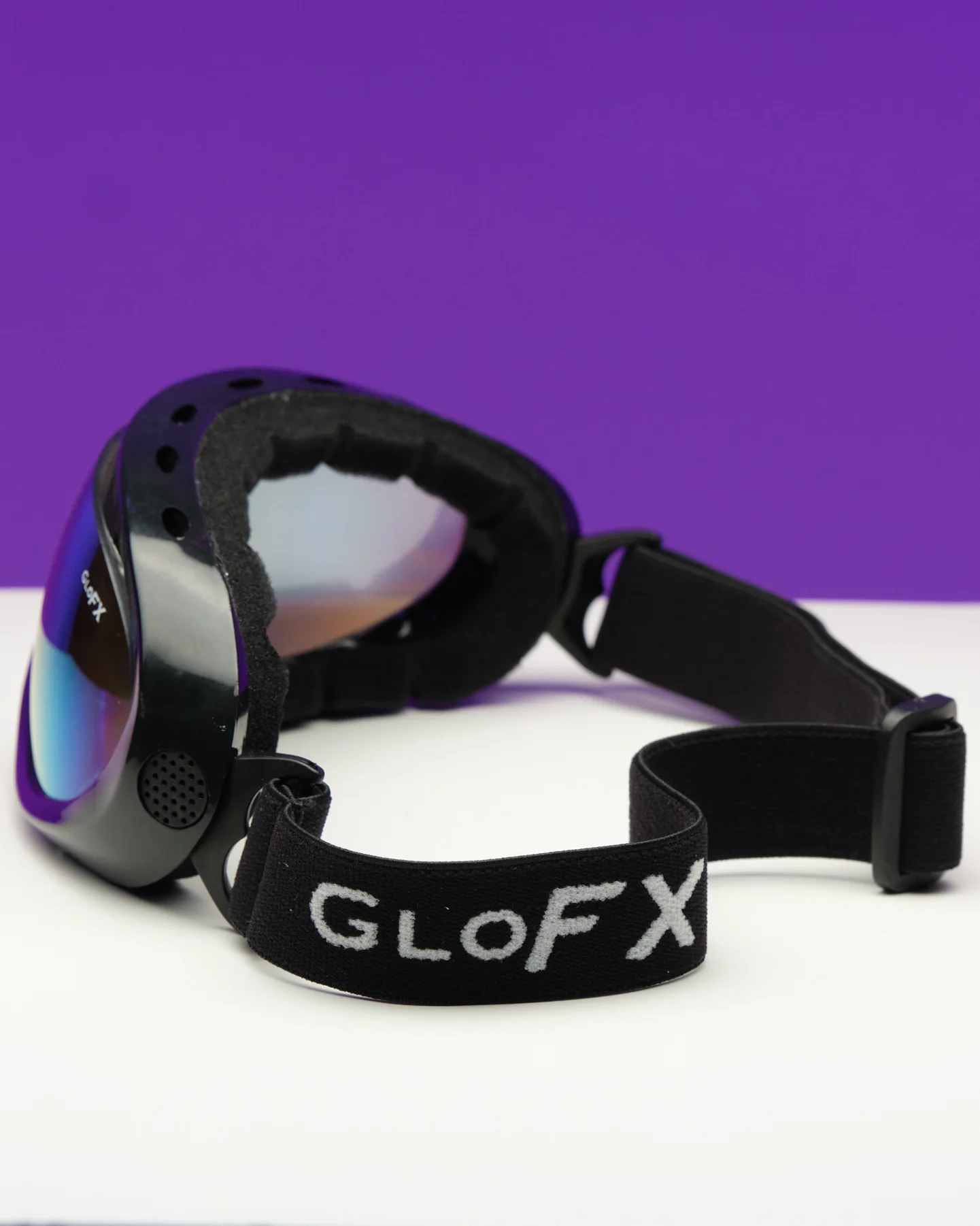 GloFX Black Diffraction Ski Goggles - Rainbow Gradient - Image 3