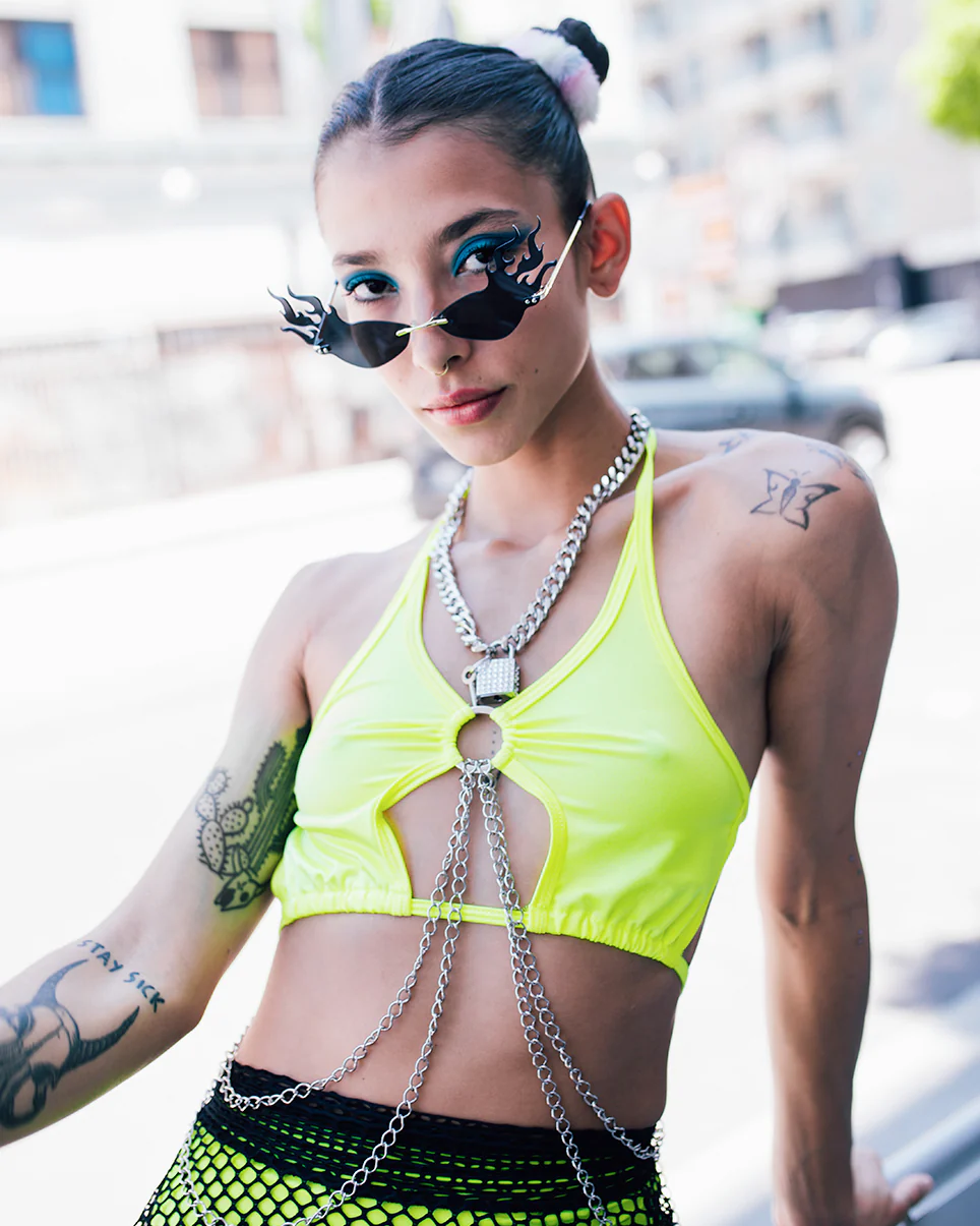 Chain Wrecked Keyhole Top - Image 9