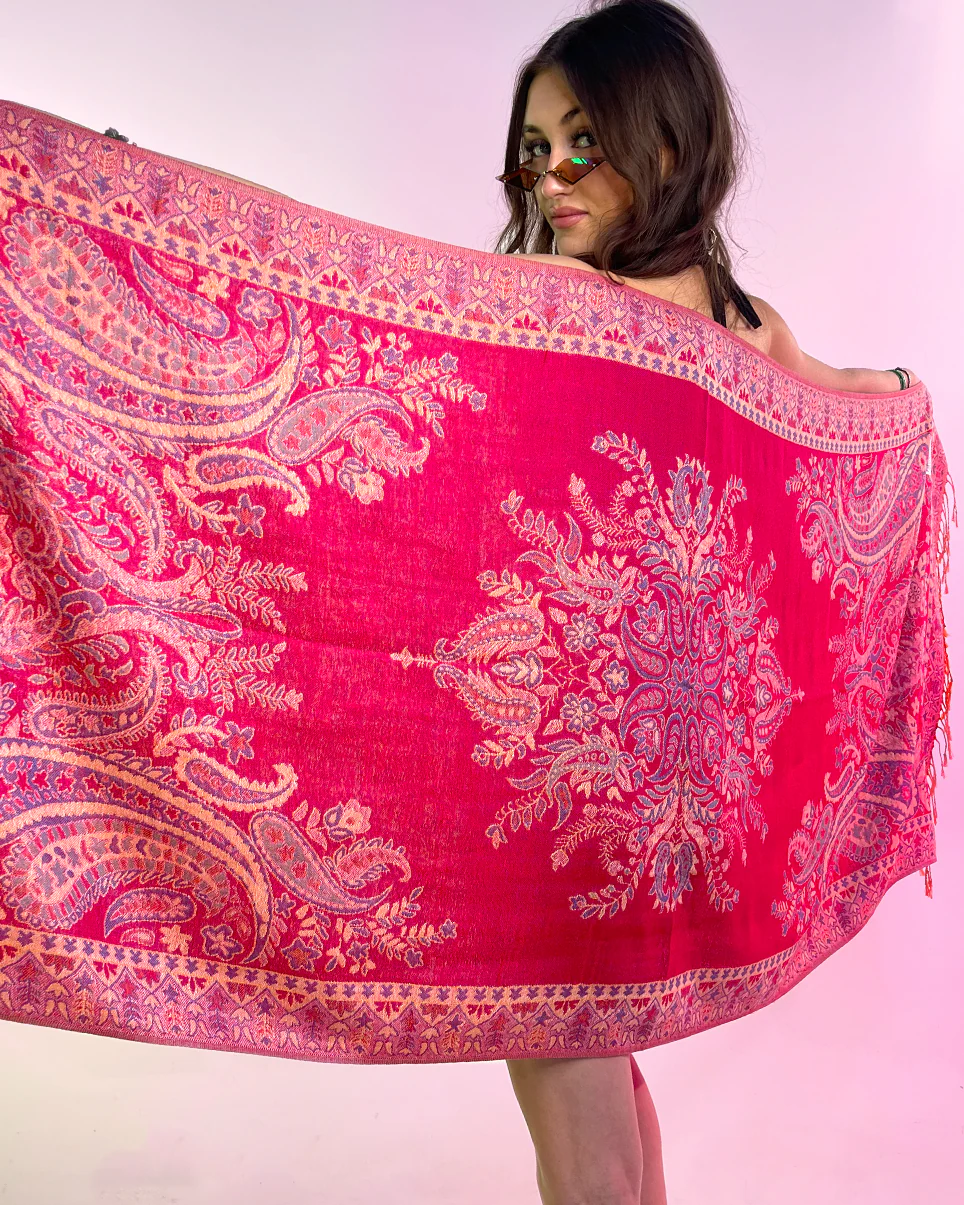 Classic Paisley Unisex Pashmina Scarf - Image 6