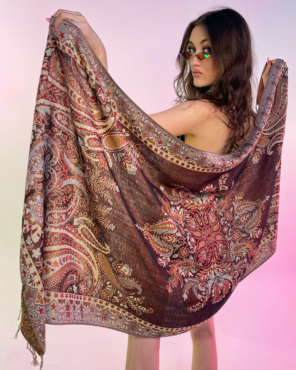Classic Paisley Unisex Pashmina Scarf - Image 7