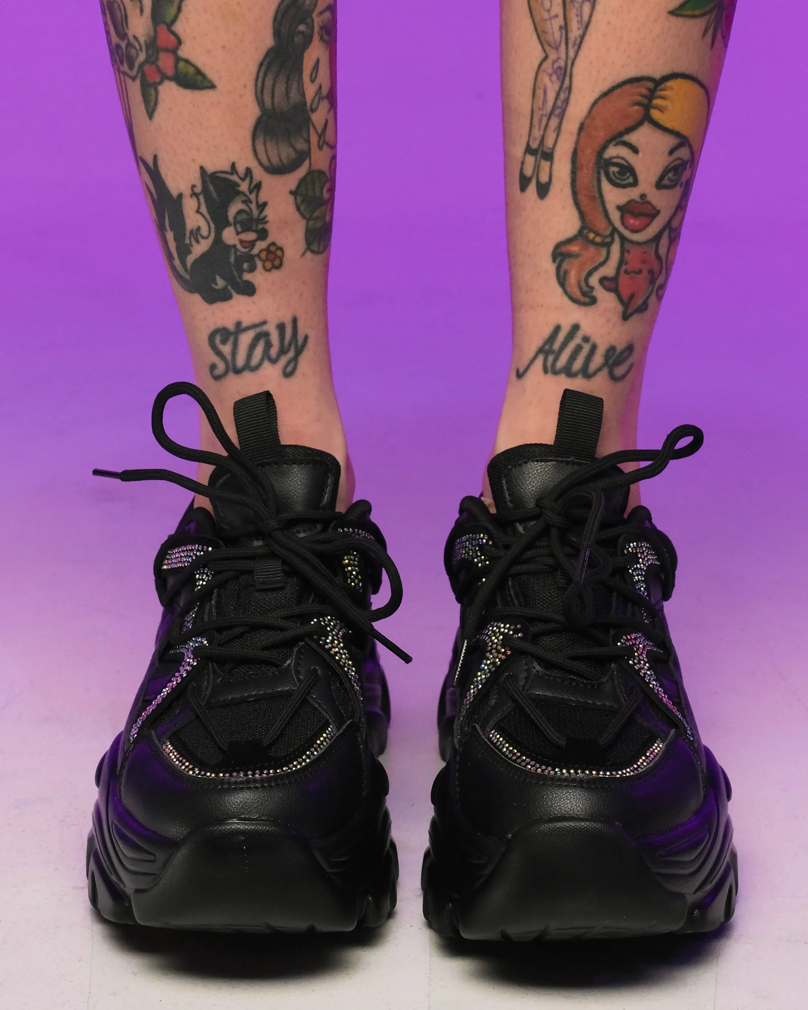 Black Steppin' Out Sneakers - Image 3