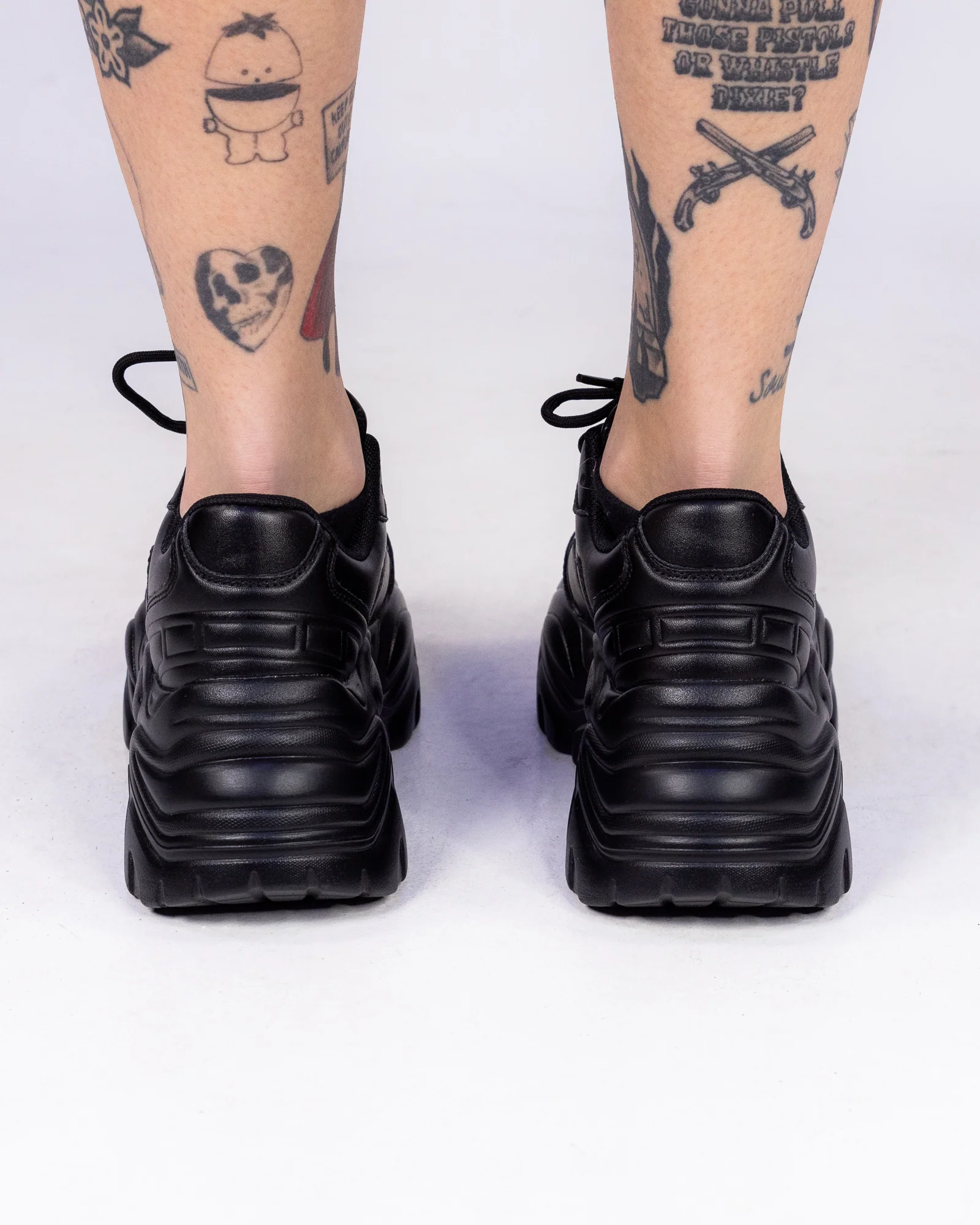 Black Flexx Women's Platform Sneakers - Image 3