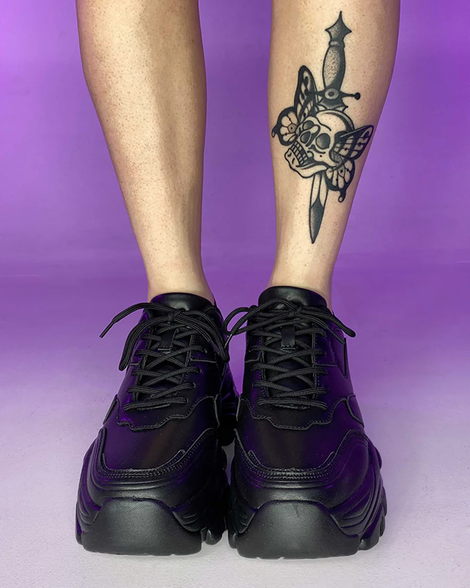 Black Flexx Women's Platform Sneakers - Image 5