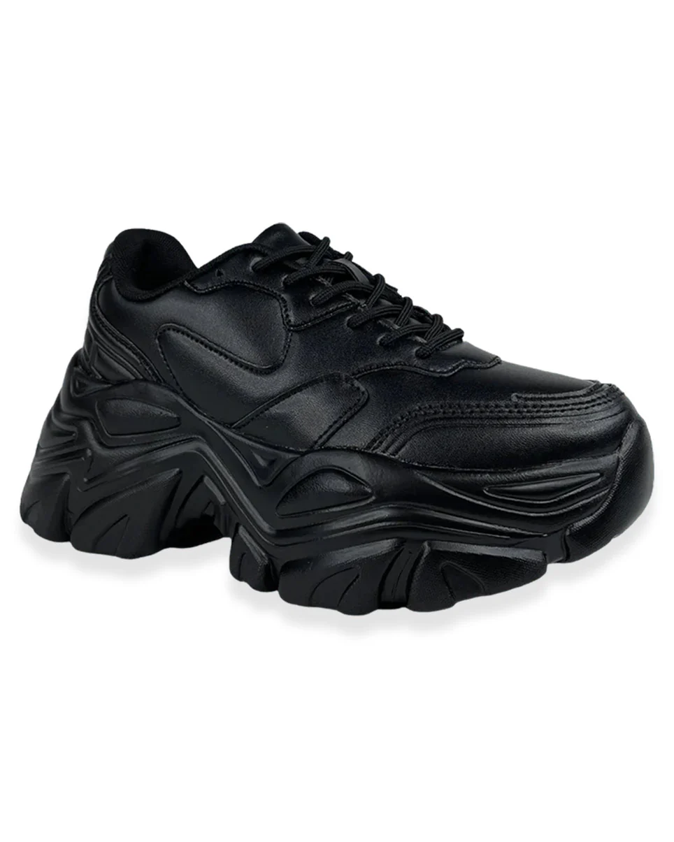 Black Flexx Women's Platform Sneakers - Image 6