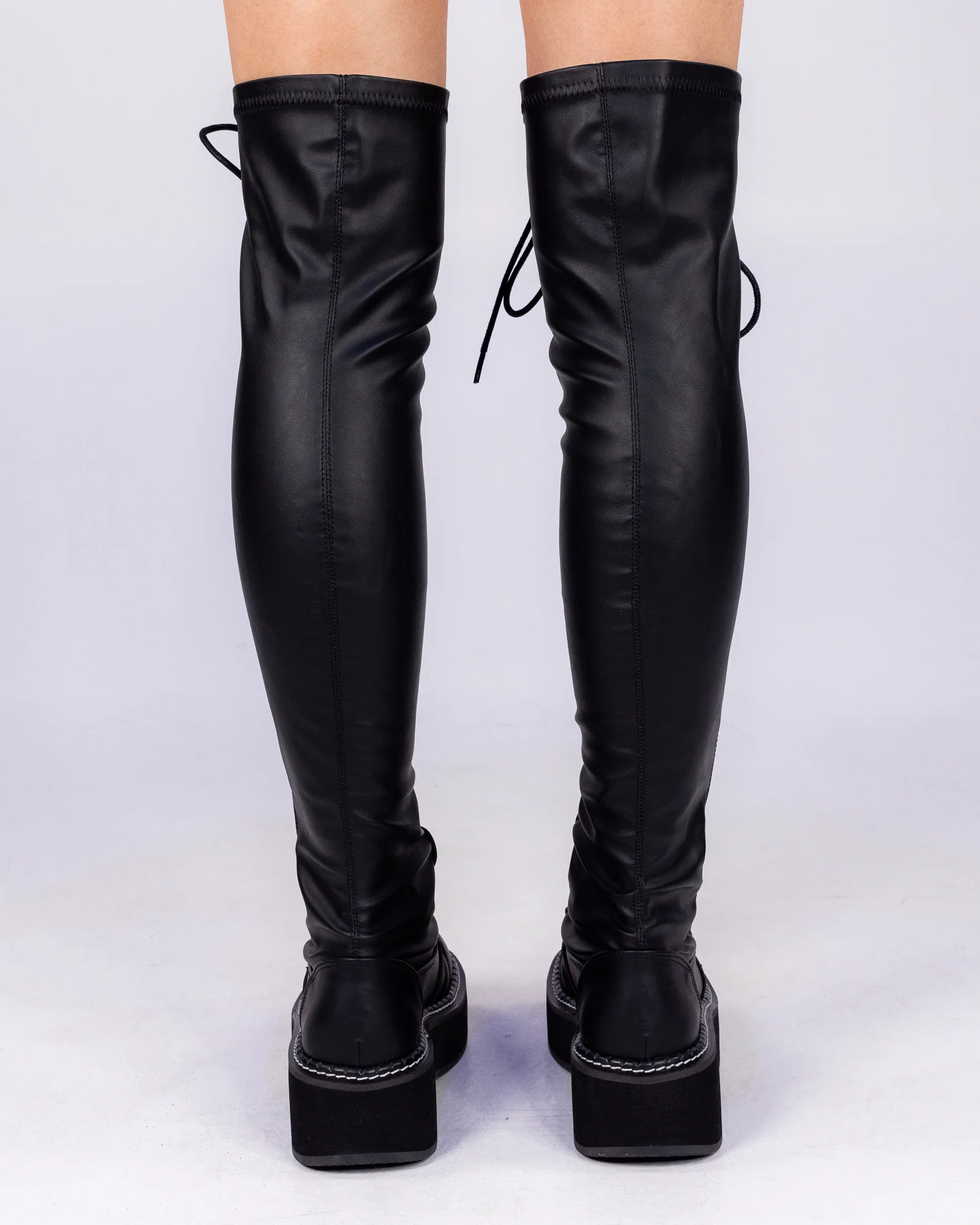 Demonia Emily Black Women's Thigh-High Boots - Image 3