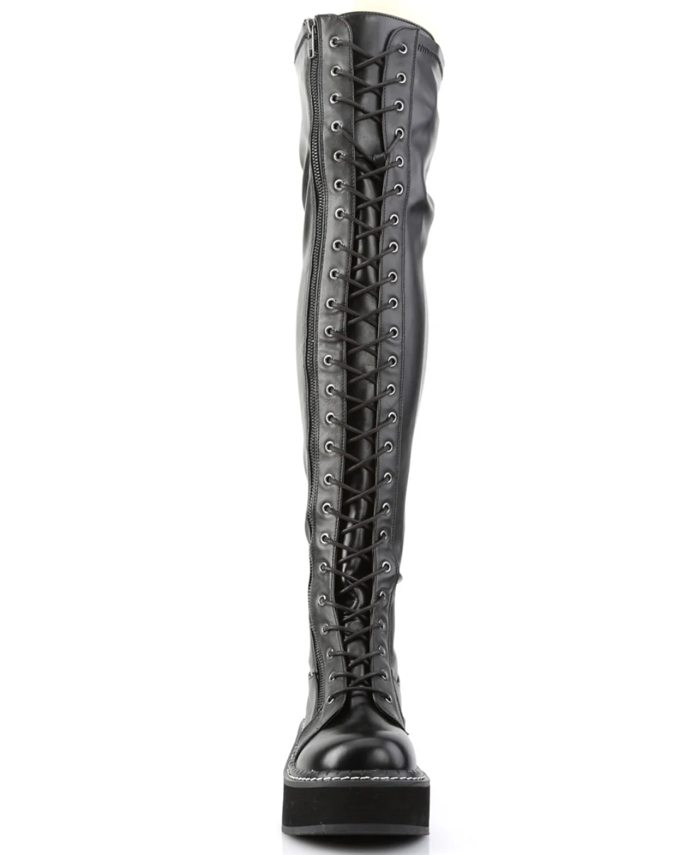 Demonia Emily Black Women's Thigh-High Boots - Image 6