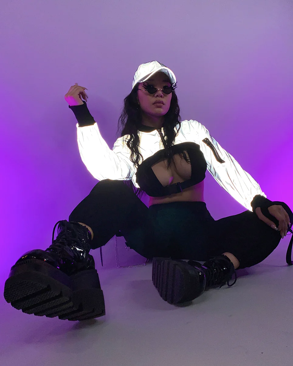 Extreme Crop Reflective Shrug - Image 4