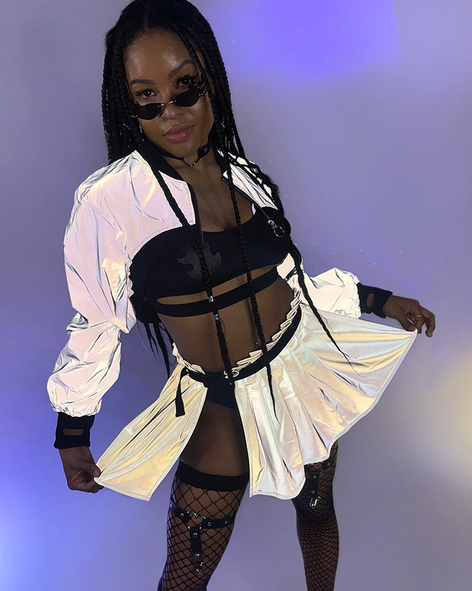 Extreme Crop Reflective Shrug - Image 6