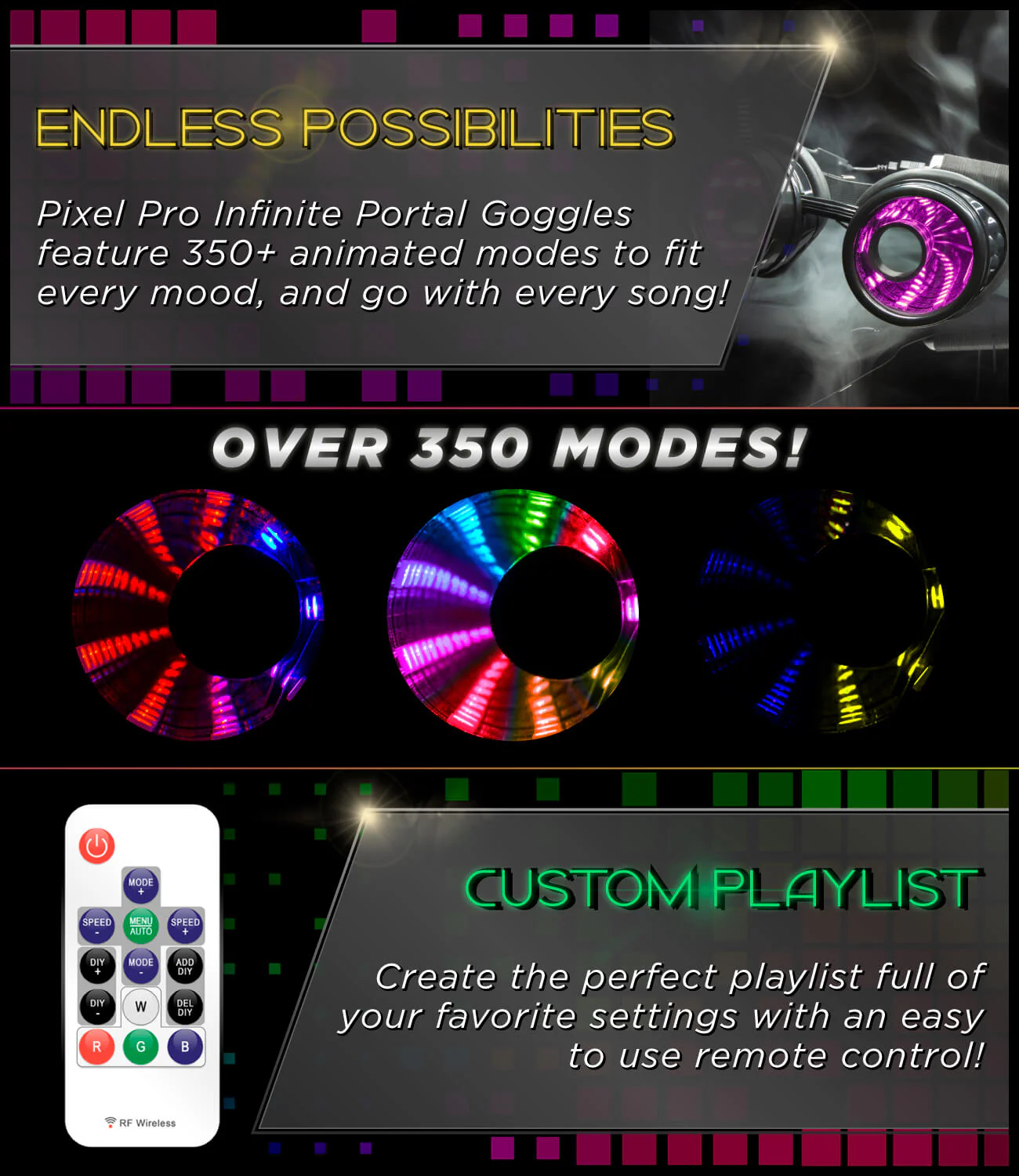 GloFX Pixel Pro Infinite Portal Goggles - Image 6