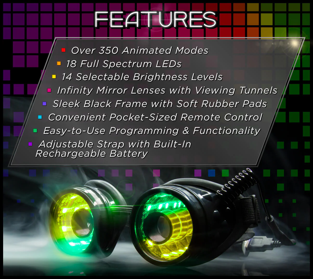 GloFX Pixel Pro Infinite Portal Goggles - Image 9