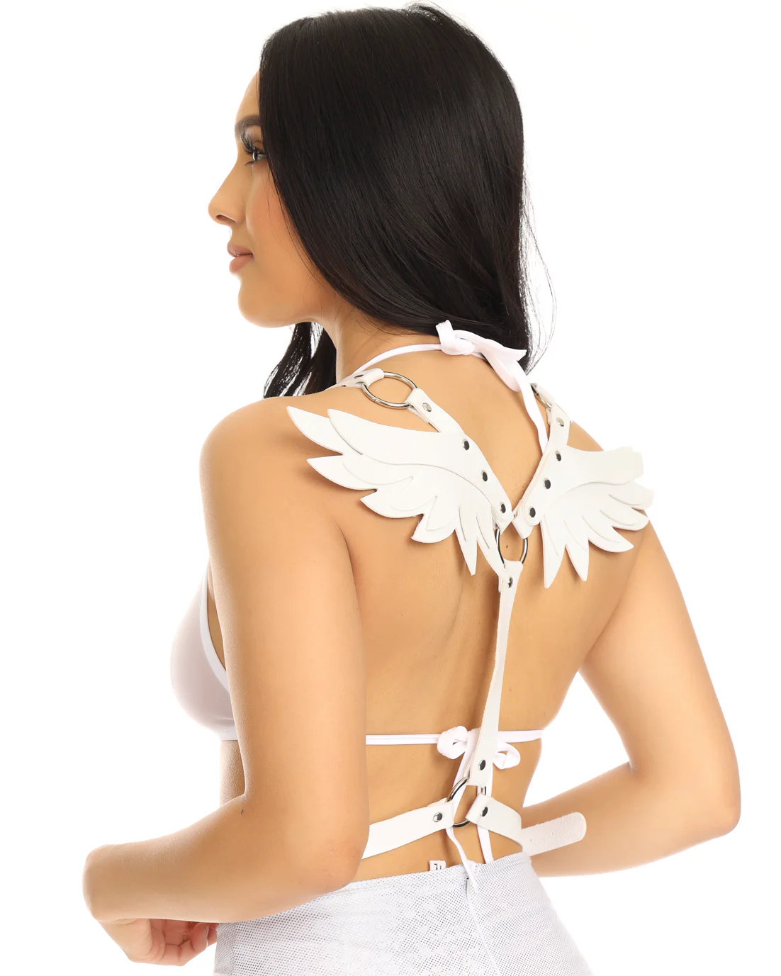 Heaven Sent Faux Leather Wings Harness - Image 6