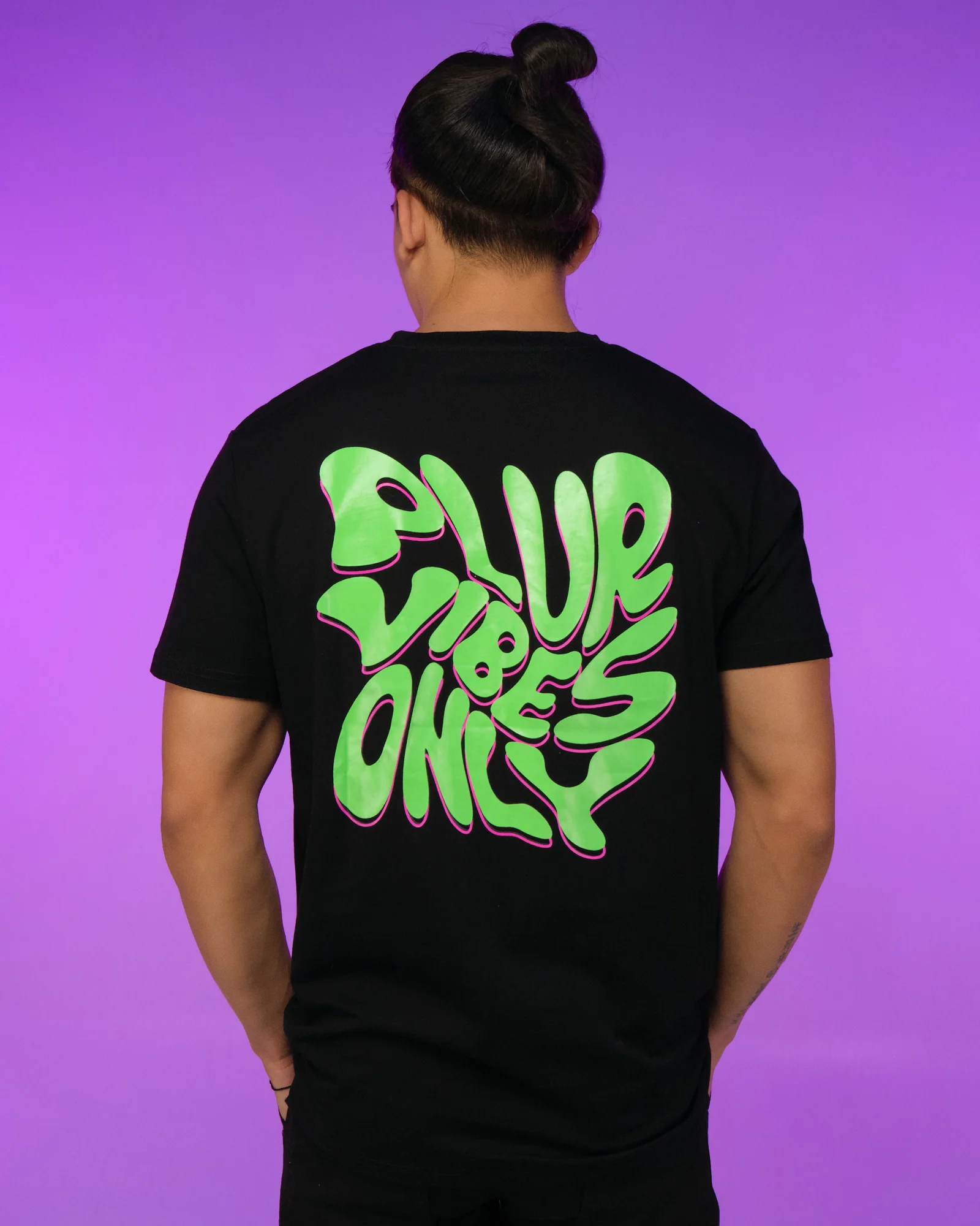 PLUR Vibes Only Trippy Chess Board Tee - Image 4