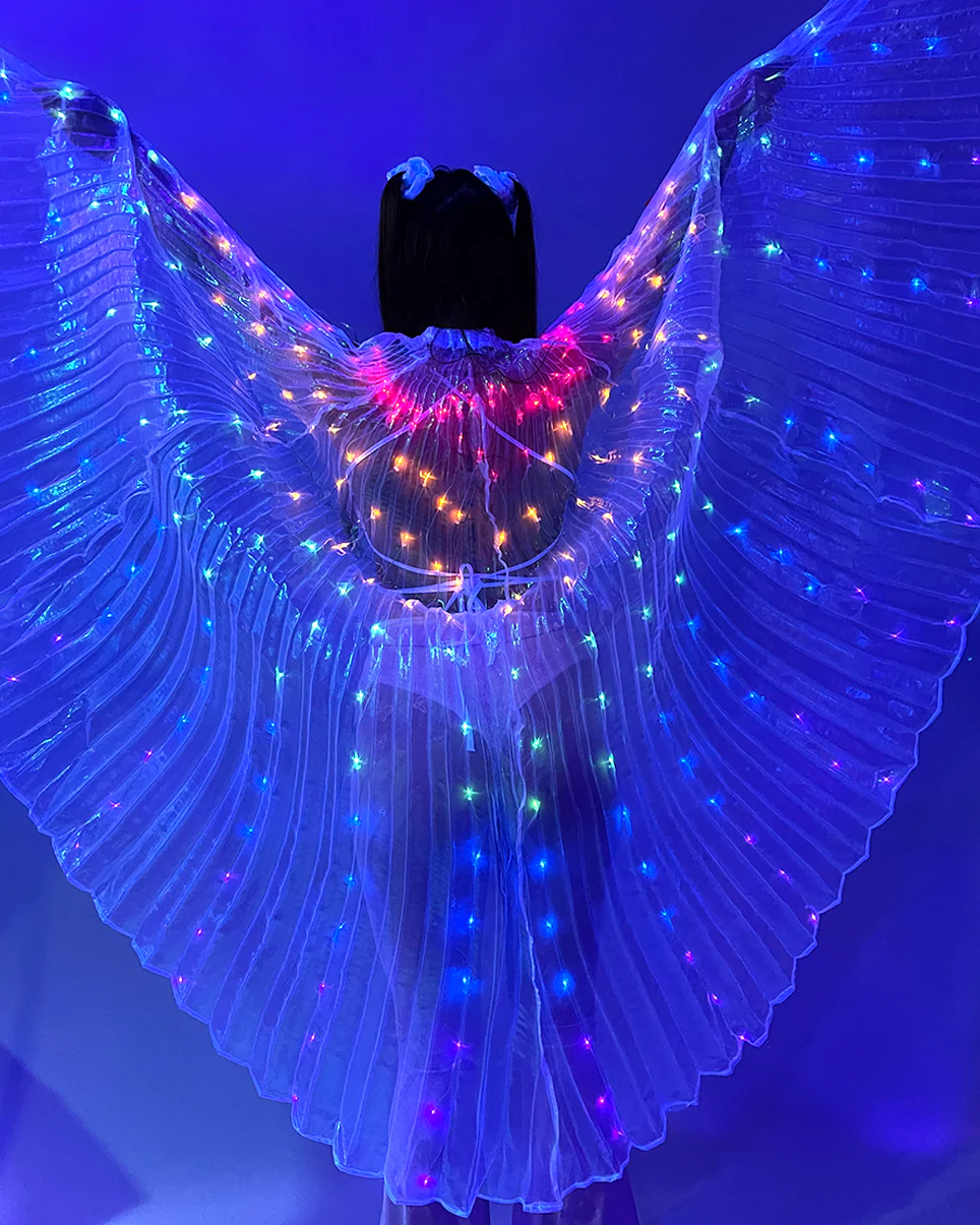 Rainbow LED Light-Up Winged Cape - Image 7