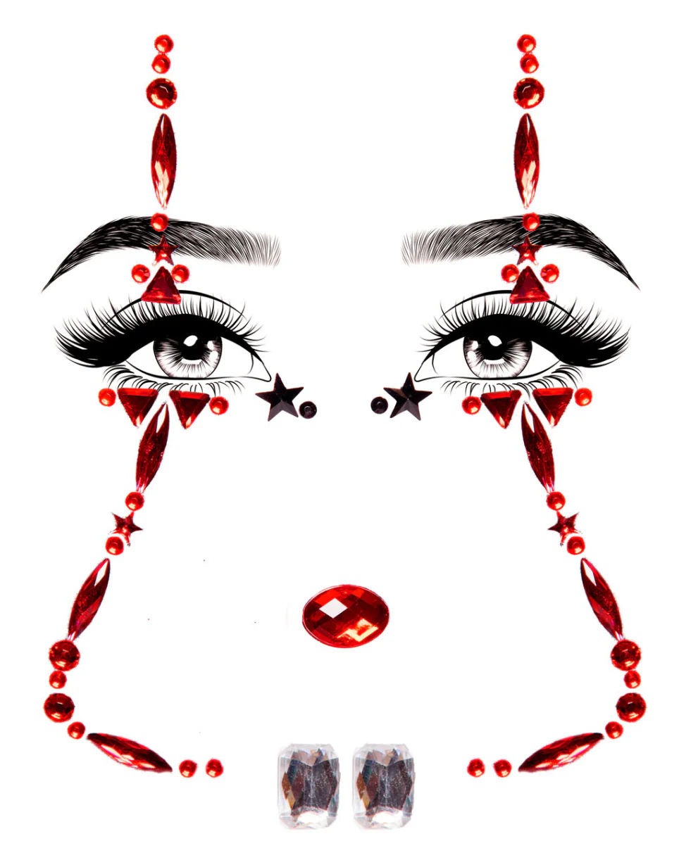 Red With Envy Clown Face Jewels - Image 3