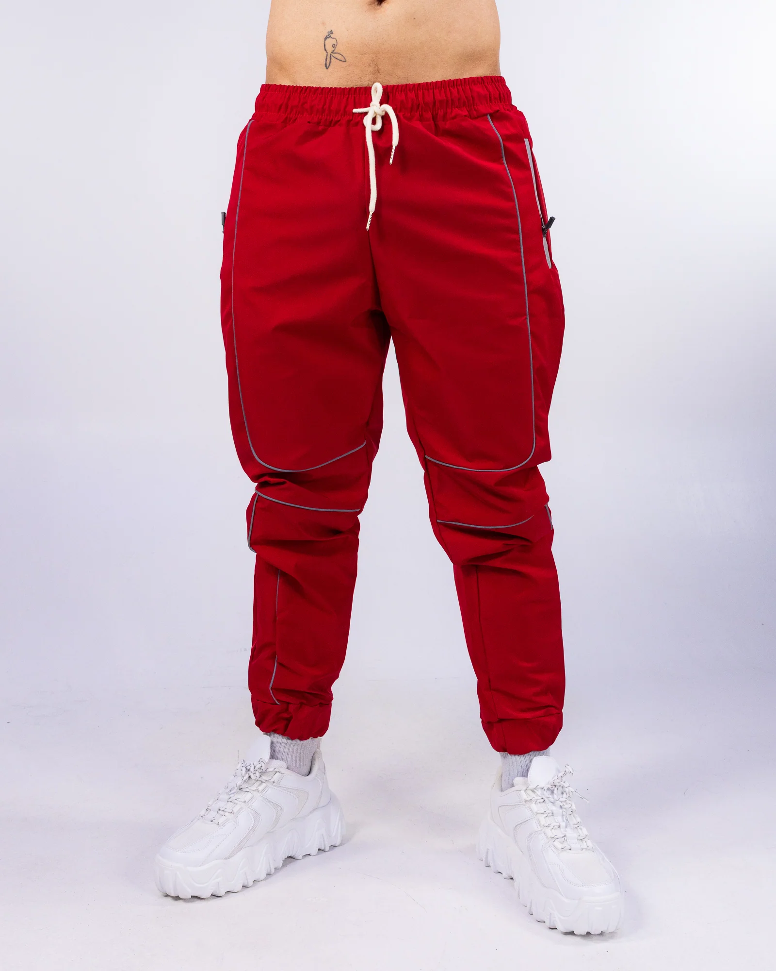 Red Reflective Unisex Joggers - Image 3