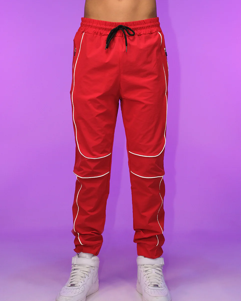 Red Reflective Unisex Joggers - Image 6