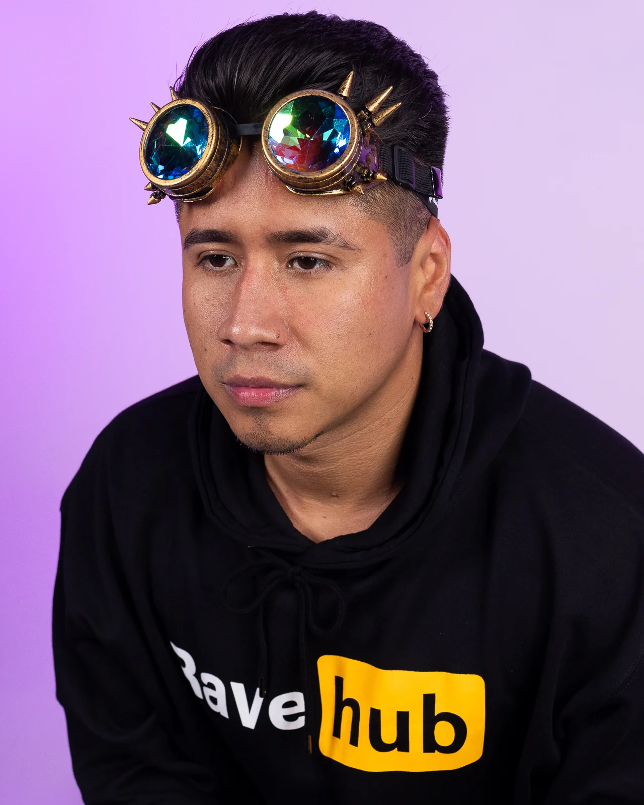 Spiky Kaleidoscope Steampunk Goggles - Image 3