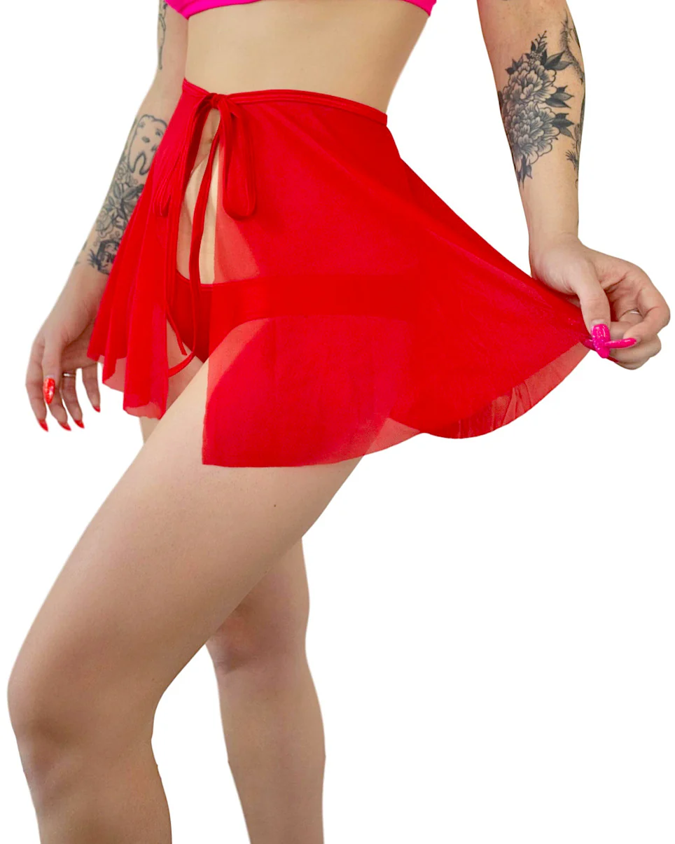 Spin Me Round Mesh Tie Skirt - Image 18