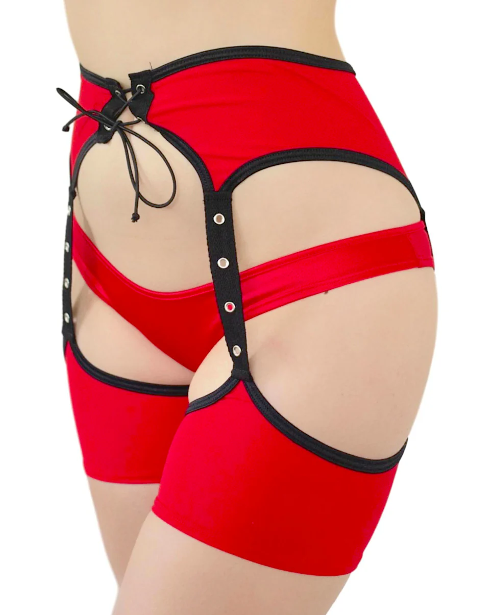 Spur You On Chaps with Lace-Up and Grommet Detail - Image 21