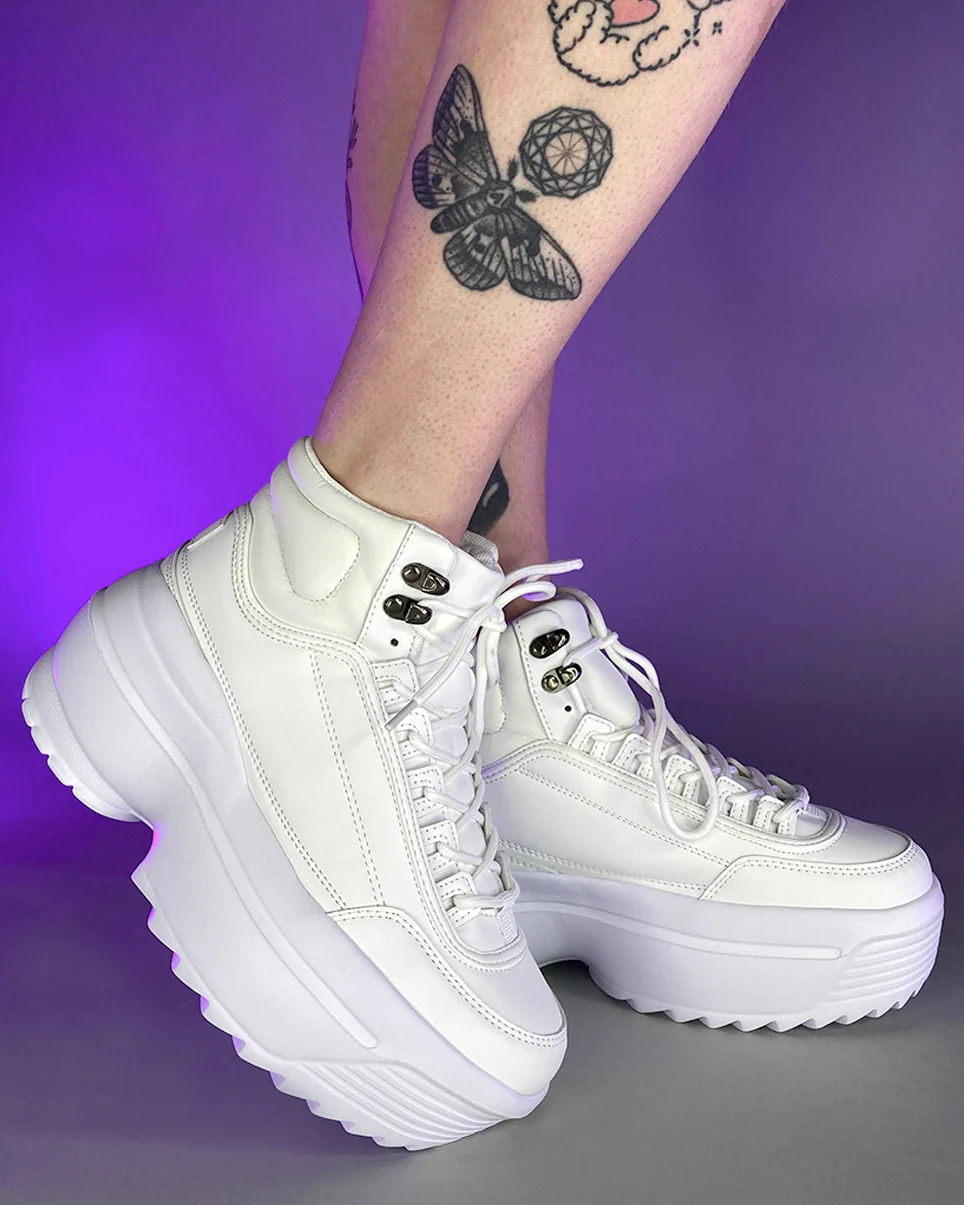 White High Livin' Women's Hi Top Sneakers - Image 6