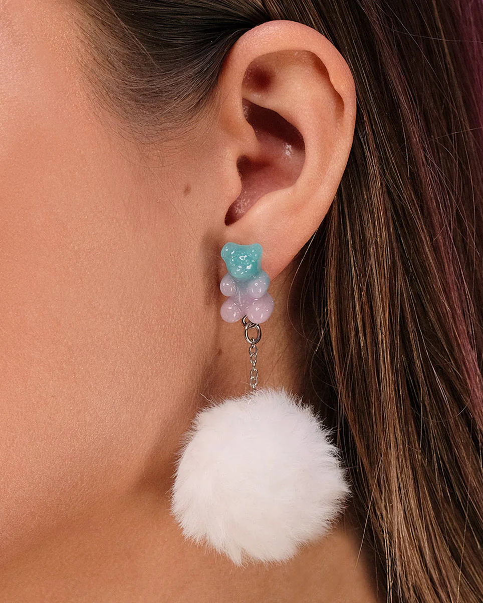 Your Teddy Gummy Bear Plush Earrings - Image 3