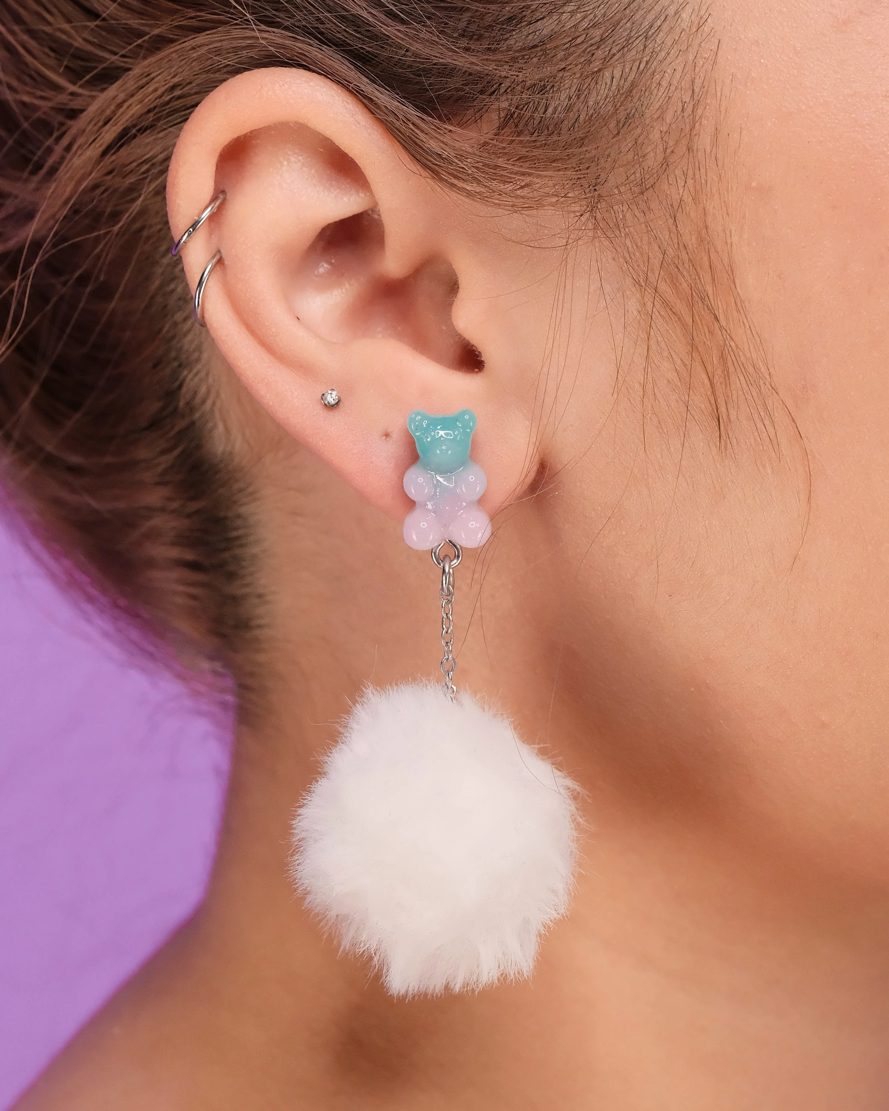 Your Teddy Gummy Bear Plush Earrings - Image 6