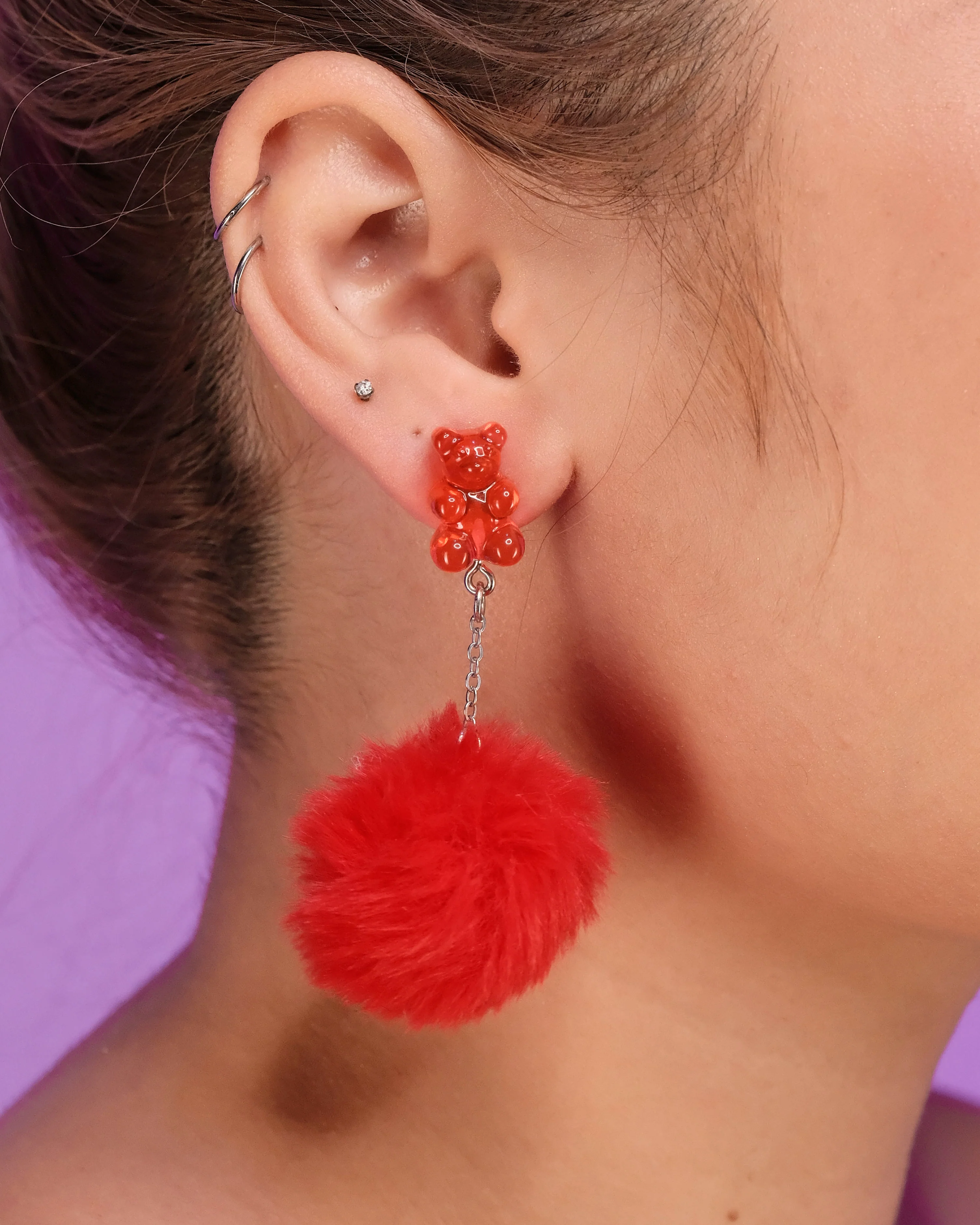 Your Teddy Gummy Bear Plush Earrings - Image 9